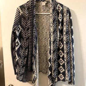 Ariat cardigan navy white Small